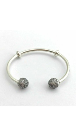 Bracelet Pavê ponteiras cravejadas Prata 925